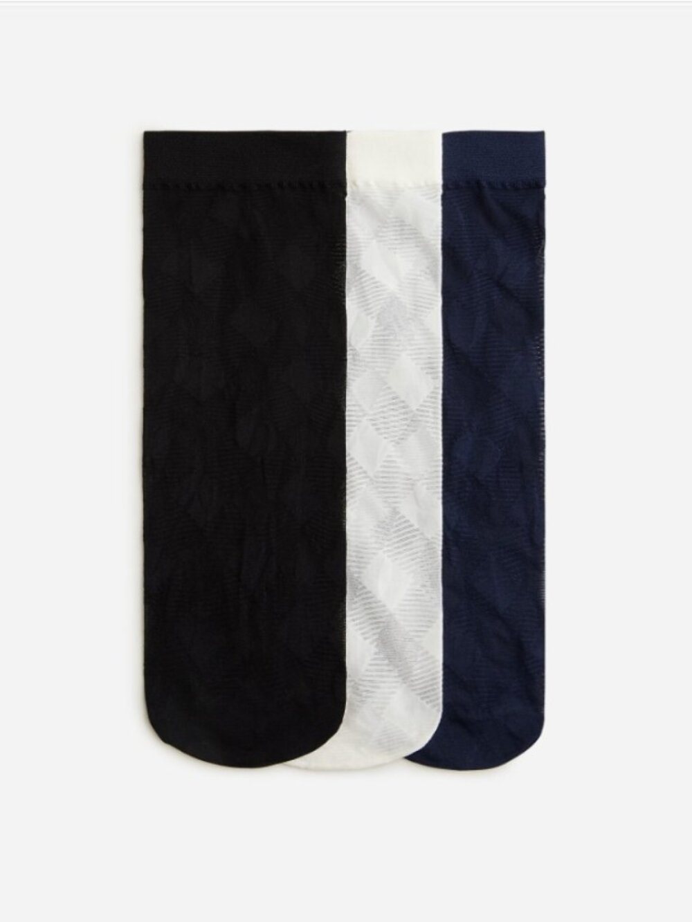 J.Crew Factory Sheer Buffalo Plaid Socks Three-pack